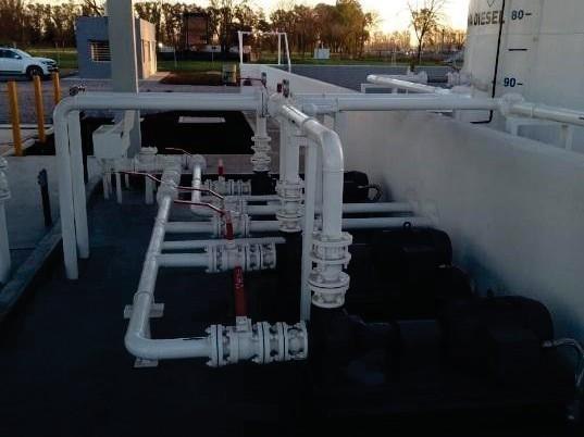 Instalación de cañerías y equipos de despacho en YPF Directo